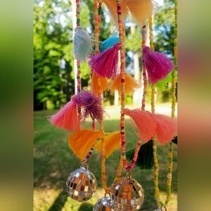 Disco ball car charms